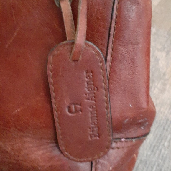 VINTAGE 70s Leather Etienne Aigner Braided  Purse - Picture 5 of 5